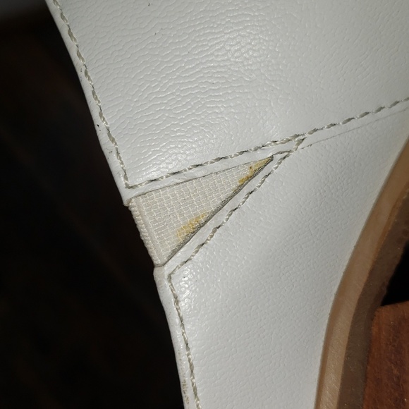 Dr. Scholl's Round Up White Leather Embroidered Heeled Mule Clog, Size 7.5 - Picture 9 of 9